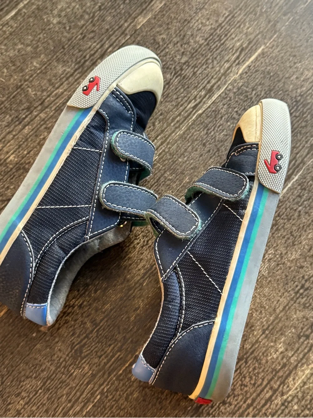 See Kai Run Kids Navy Velcro Canvas Sneakers - Casual Comfort 12 Toddler
